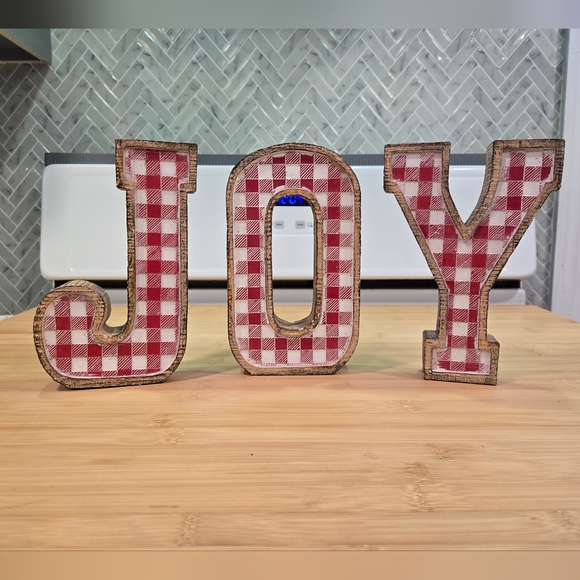 n/a Other - Plaid‎ JOY Holiday Decoration